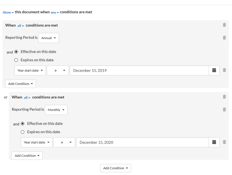 Visibility settings that make a document visible for fiscal year beginning after December 15, 2019